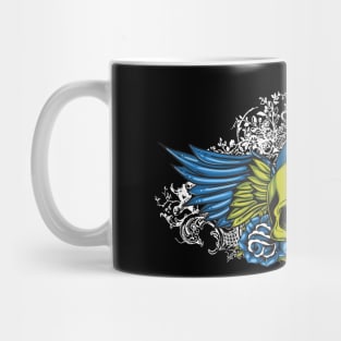 wing skull Mug